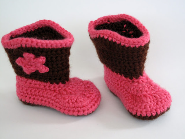 Crochet Cowboy Baby Booties