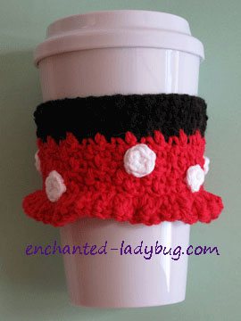 crochet coffee cozy Minnie Mickey his and her cups mouse girl coffee cozy Mother\u2019s Day gift Mouse cup cozy amigurumi style