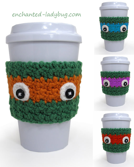 Country Cottage Cozy - Free Crochet Cup Cozy Pattern - The Turtle