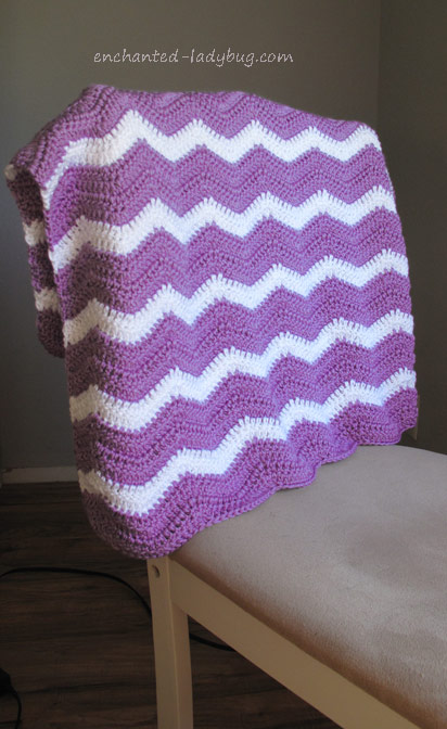 Wavy baby blanket crochet pattern hot sale