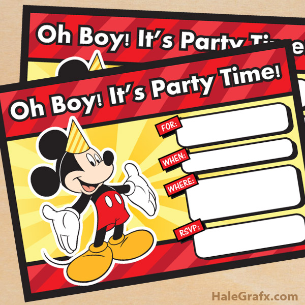 Mickey Mouse Birthday Invitation