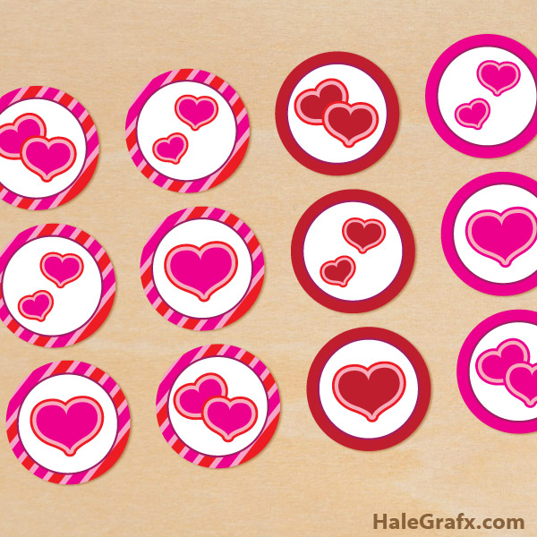FREE Printable Valentine’s Day Heart Cupcake Toppers