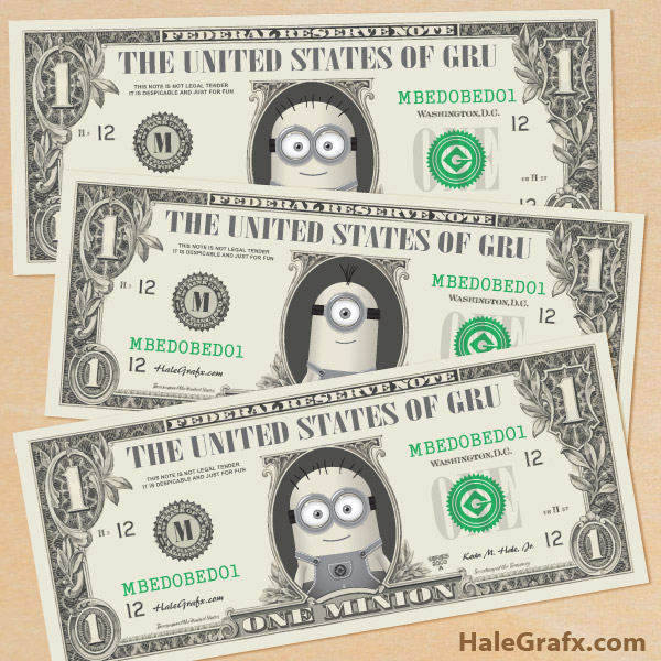 FREE Printable Despicable Me Minion Play Money