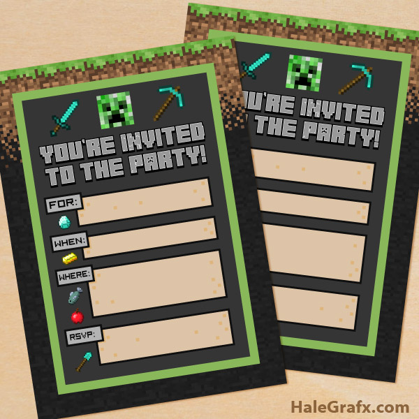blank-birthday-invitation-template-mine-craft-free