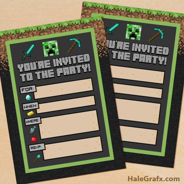 40th-birthday-ideas-minecraft-birthday-invitation-template-free