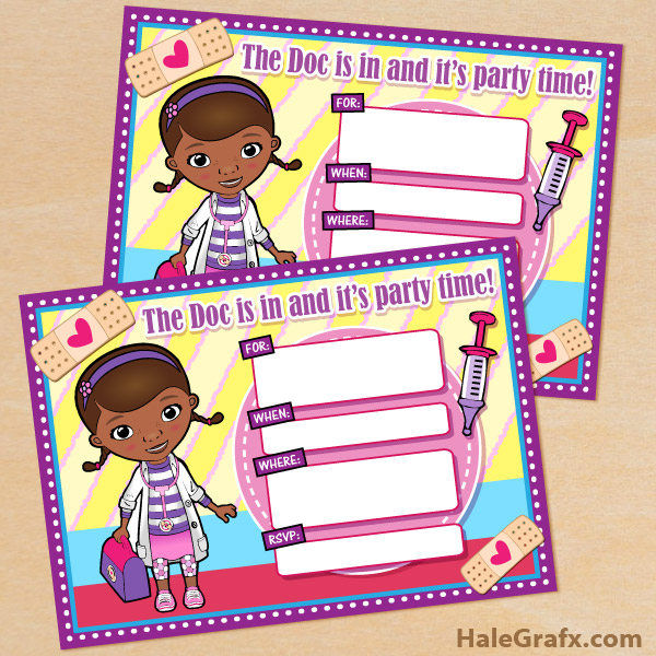 Doc Mcstuffins Printable Invitations Free