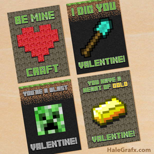 free-printable-minecraft-valentines