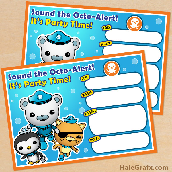 Free Octonauts Printable Birthday Invitations