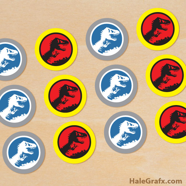 FREE Printable Jurassic Park Cupcake Toppers