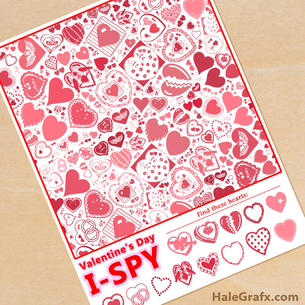 FREE Printable Valentine’s Day ISpy Sheet