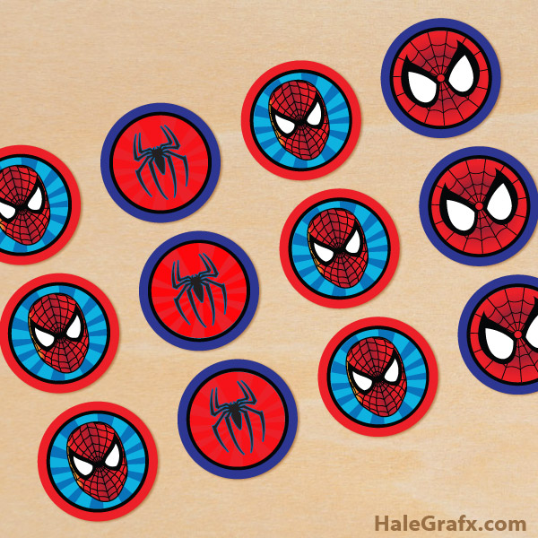 FREE Printable Spiderman Cupcake Toppers