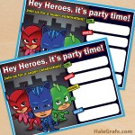 FREE Printable PJ Masks Birthday Invitation