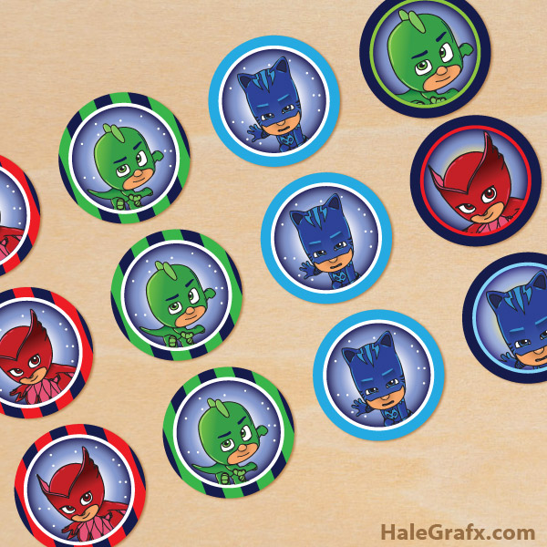 FREE Printable PJ Masks Cupcake Toppers FREE Printable PJ Masks Cupcake Toppers