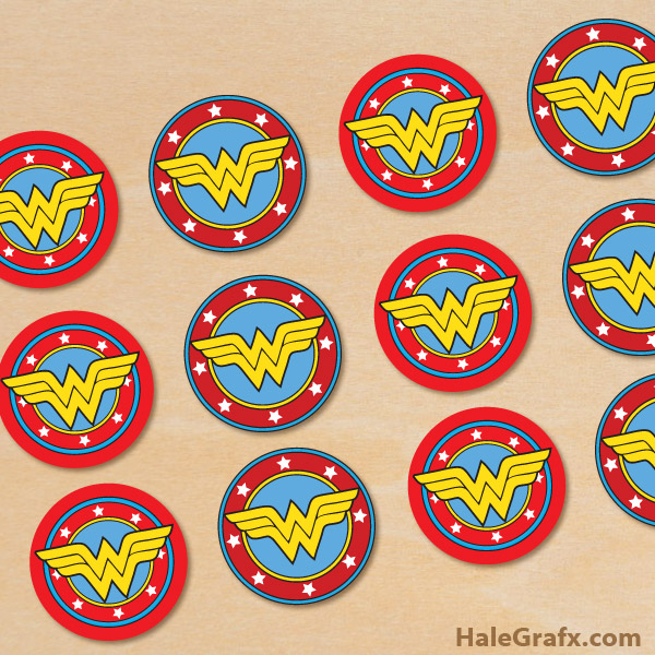 FREE Printable Wonder Woman Cupcake Toppers