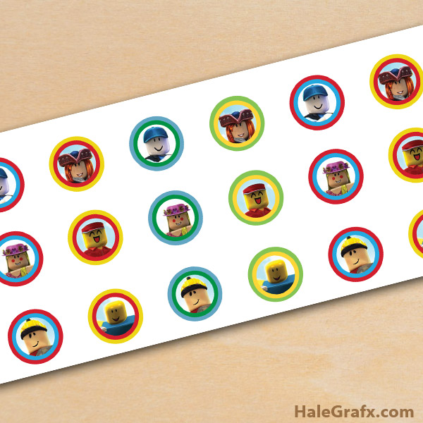 FREE Printable Roblox Hershey’s Kisses Stickers