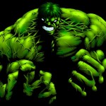 The Incredible Hulk in darkness Illustration