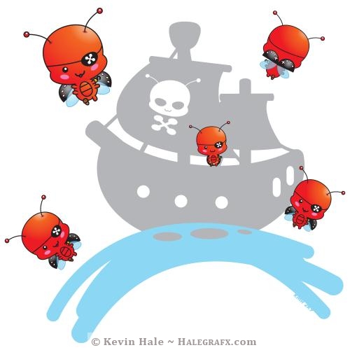 Kawaii Pirate ladybugs Attack!