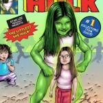 My daughter as She-Hulk comic Illustration