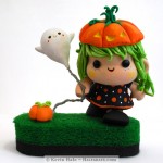 Halloween Pumpkin Girl Color Blanks Figure