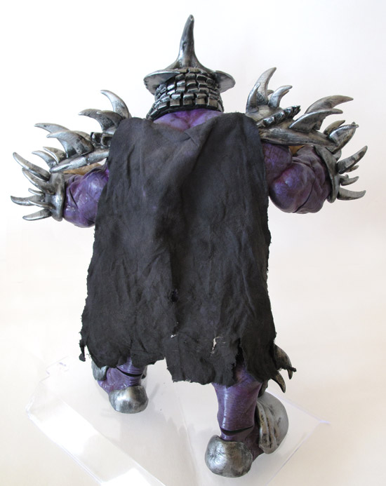 Custom Super Shredder using Hulk figure, polymer clay, spray and acrylic paint.