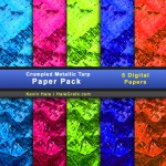 FREE Crumpled Metallic Tarp Digital Paper Pack