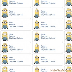 Free printable minion address labels