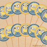 FREE Printable Despicable Me Minions Cupcake Toppers