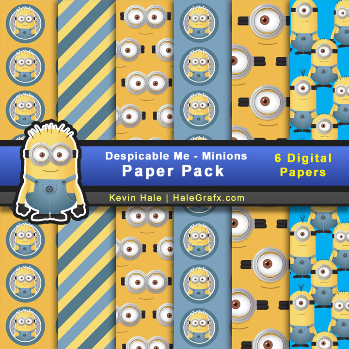 FREE Despicable Me Minions Digital Paper Pack