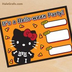 FREE Printable Halloween Hello Kitty invitation Set