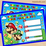 FREE Printable Super Mario Bros. Birthday Party Invitation
