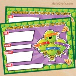 FREE Printable TMNT Ninja Turtle Birthday Invitation