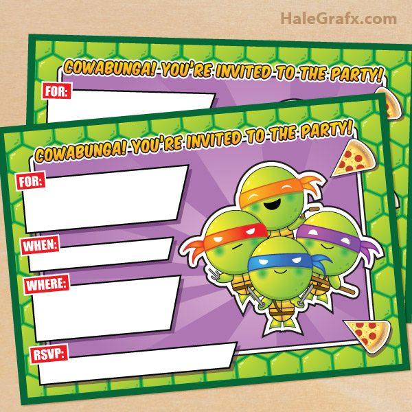 Free Printable Tmnt Birthday Invitation Template