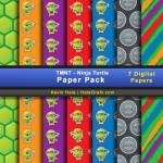 FREE TMNT Ninja Turtles Digital Paper Pack