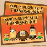 FREE Printable Despicable Me Thanksgiving Card