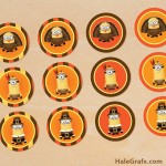 FREE Printable Despicable Me Thanksgiving Cupcake Toppers