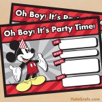 FREE Printable Vintage Mickey Mouse Birthday Invitation