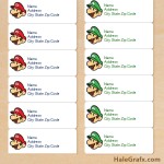 FREE Super Mario & Luigi Address Labels