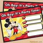 FREE Printable Mickey Mouse Birthday Invitation