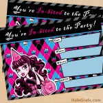 FREE Printable Monster High Birthday Invitation