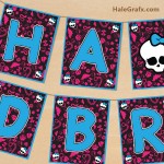 FREE Printable Monster High Birthday Banner