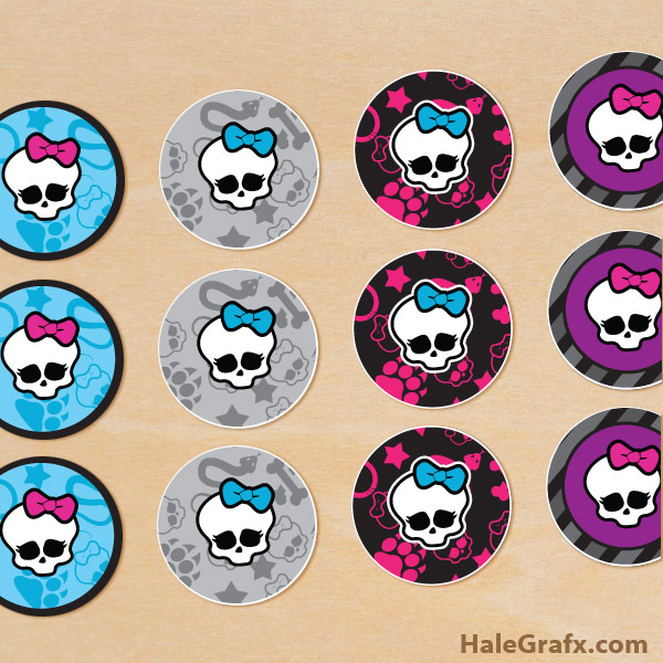 FREE Printable Monster High Cupcake Toppers