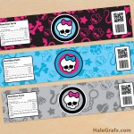 FREE Printable Monster High Water Bottle Labels