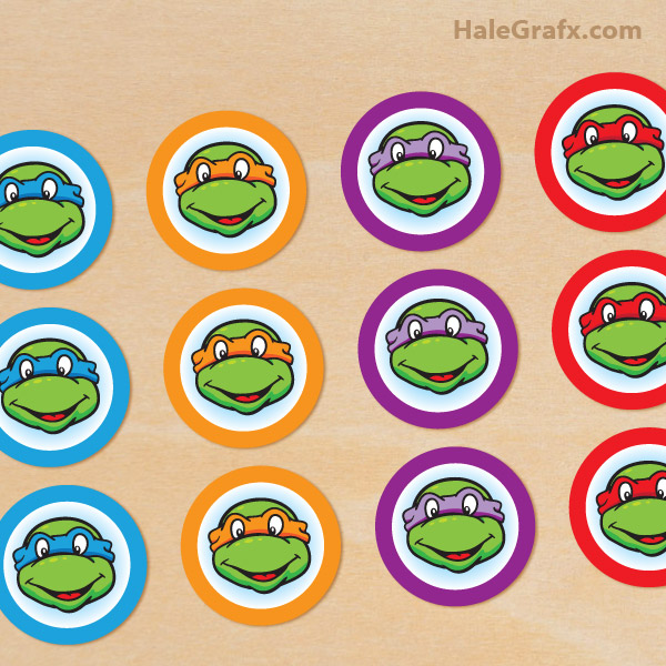 TMNT Cupcake Toppers Designs Cupcake Toppers and Cupcake Wrappers Designs