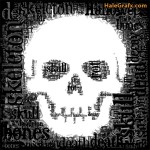 FREE Printable Halloween Skull Word Art