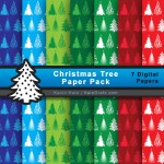 FREE Christmas Trees Digital Paper Pack