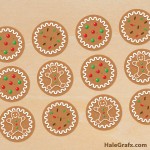 FREE Printable Christmas Gingerbread Cupcake Toppers