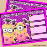 FREE Printable Despicable Me Girl Minion Birthday Invitation