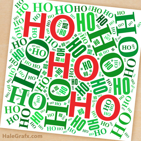 FREE Printable Christmas Ho Ho Ho Word Art FREE Printable Christmas Ho Ho Ho Word Art