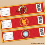 FREE Printable Iron Man Water Bottle Labels