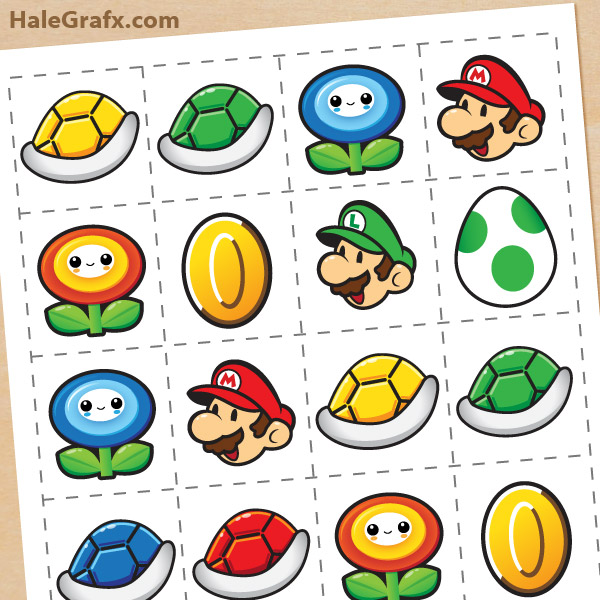 FREE Printable Super Mario Bros Memory Game